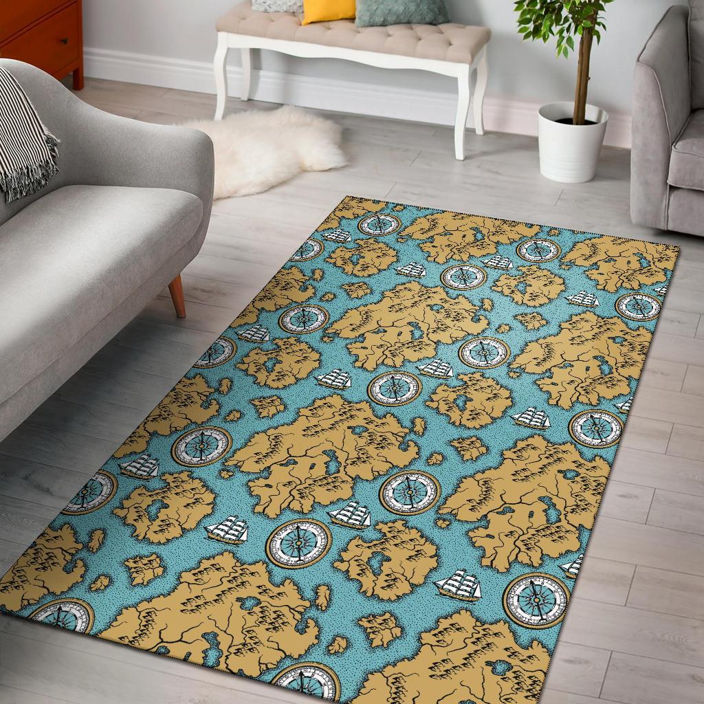 World Map Print Pattern Floor Mat-grizzshop