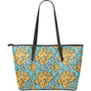 World Map Print Pattern Leather Tote Bag-grizzshop