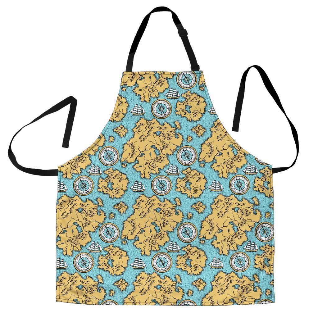 World Map Print Pattern Women's Apron-grizzshop