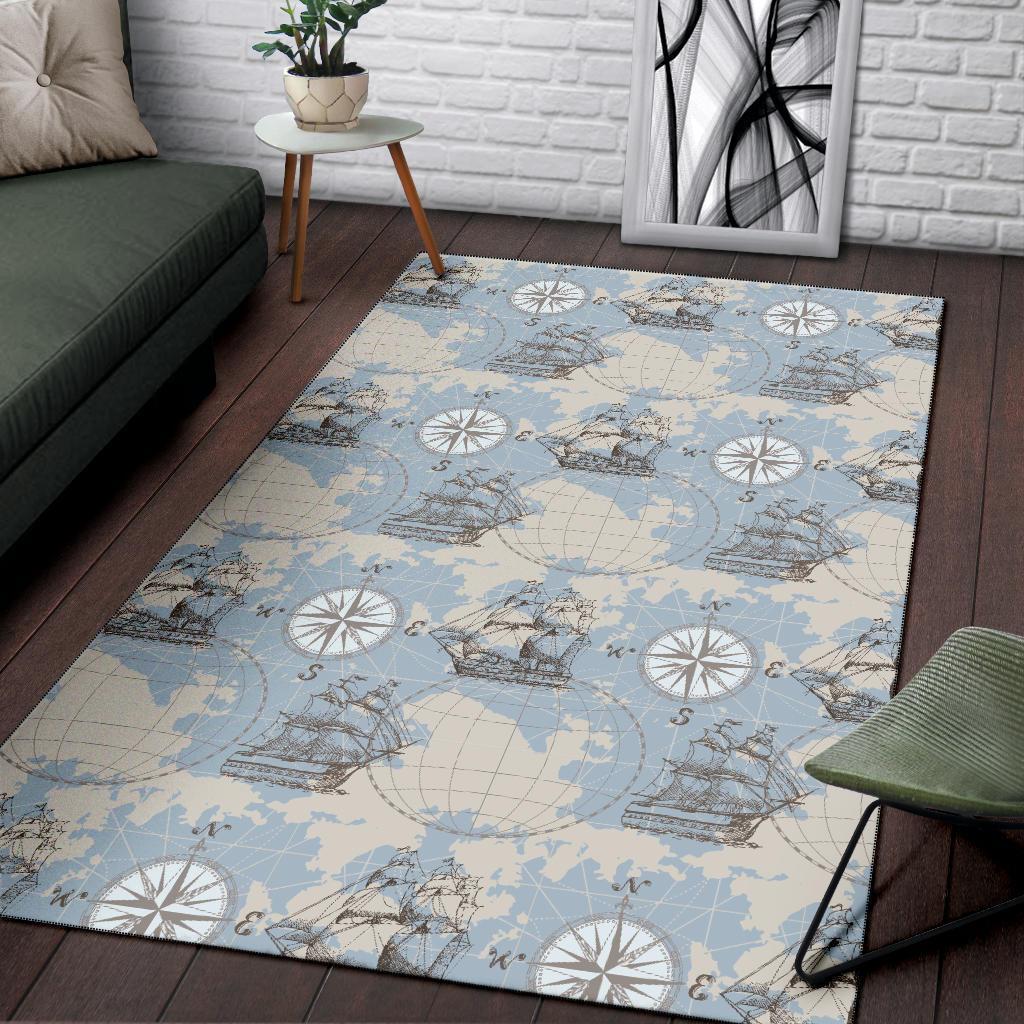 World Print Map Pattern Floor Mat-grizzshop