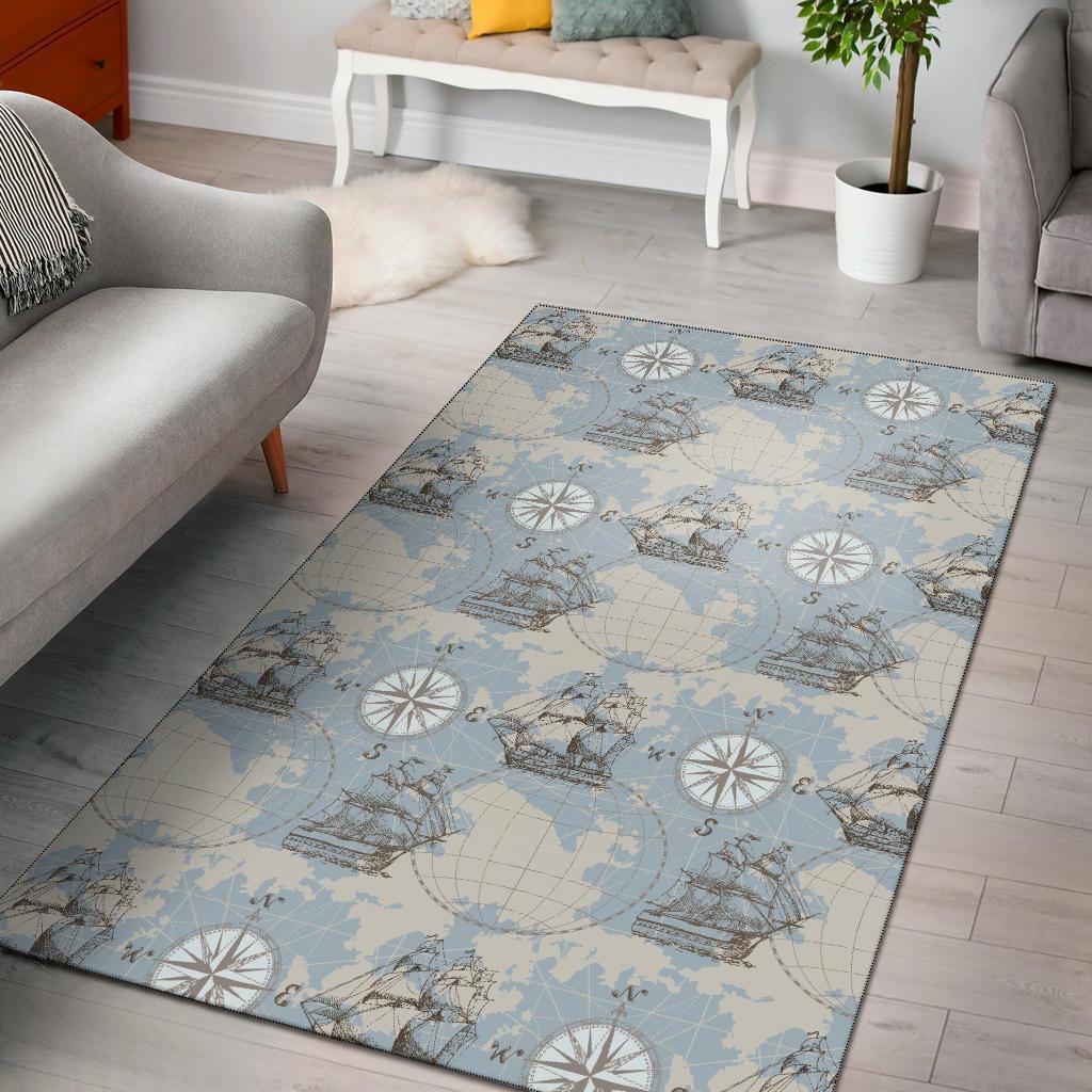 World Print Map Pattern Floor Mat-grizzshop