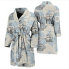 World Print Map Pattern Men Long Robe-grizzshop