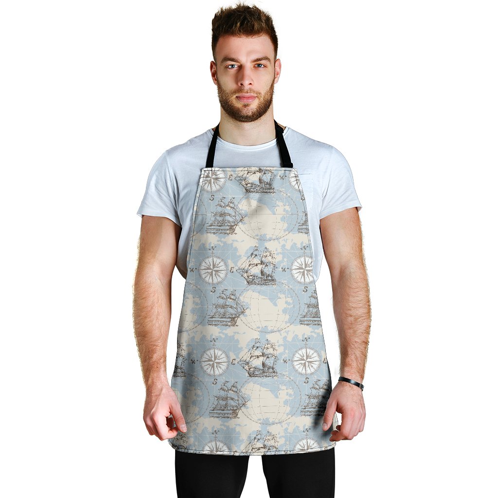 World Print Map Pattern Men's Apron-grizzshop