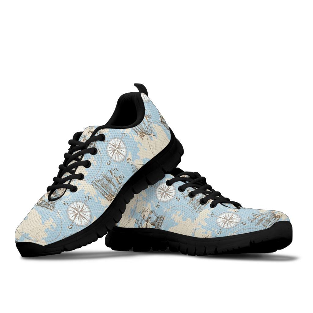World Print Map Pattern Sneaker Shoes For Men Women-grizzshop