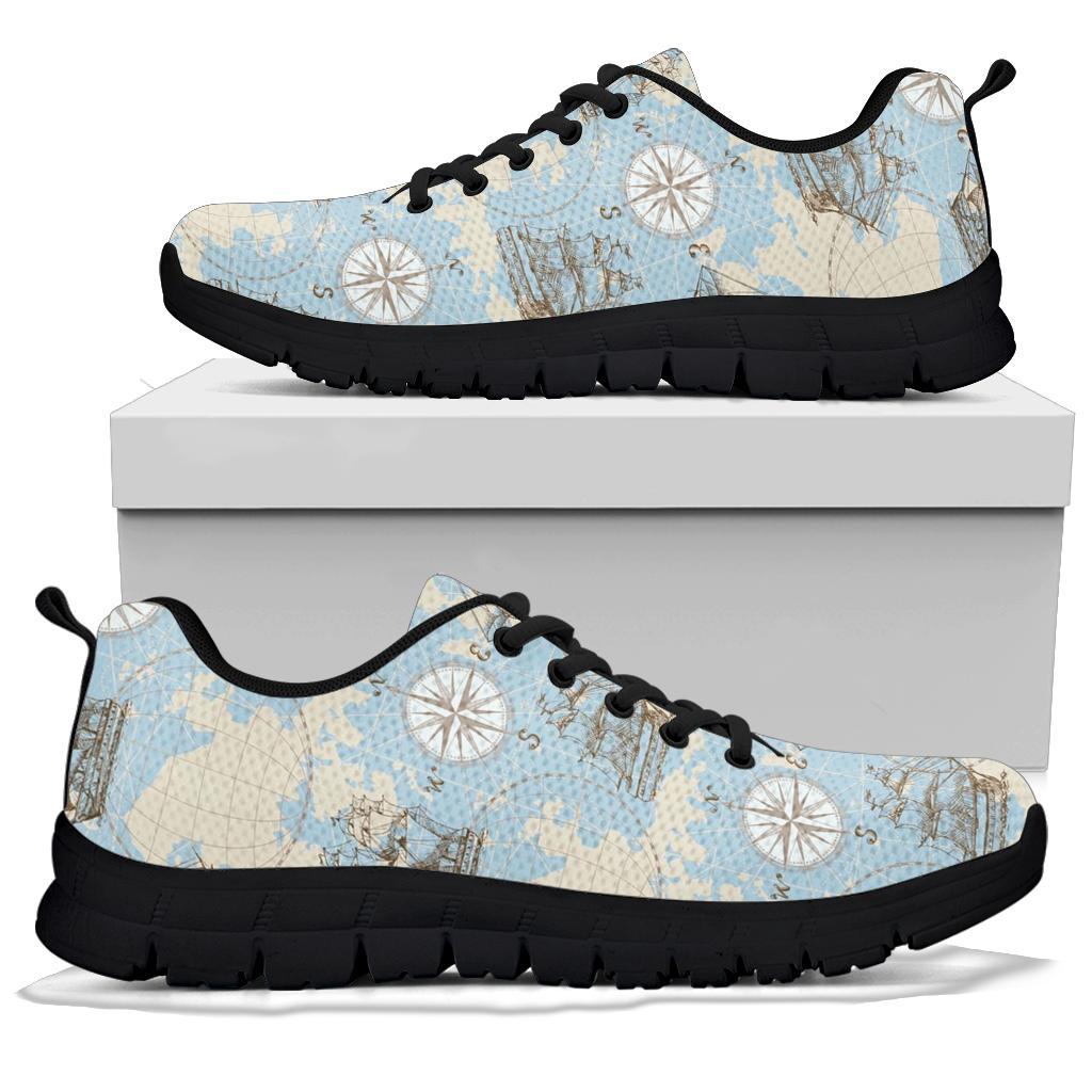 World Print Map Pattern Sneaker Shoes For Men Women-grizzshop