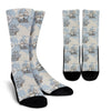 World Print Map Pattern Unisex Crew Socks-grizzshop