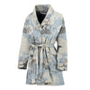 World Print Map Pattern Women Long Robe-grizzshop