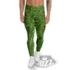 Worm Insect Green Print Pattern Men's Leggings-grizzshop