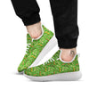 Worm Insect Green Print Pattern White Athletic Shoes-grizzshop