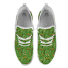 Worm Insect Green Print Pattern White Athletic Shoes-grizzshop