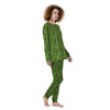 Worm Insect Green Print Pattern Women's Pajamas-grizzshop