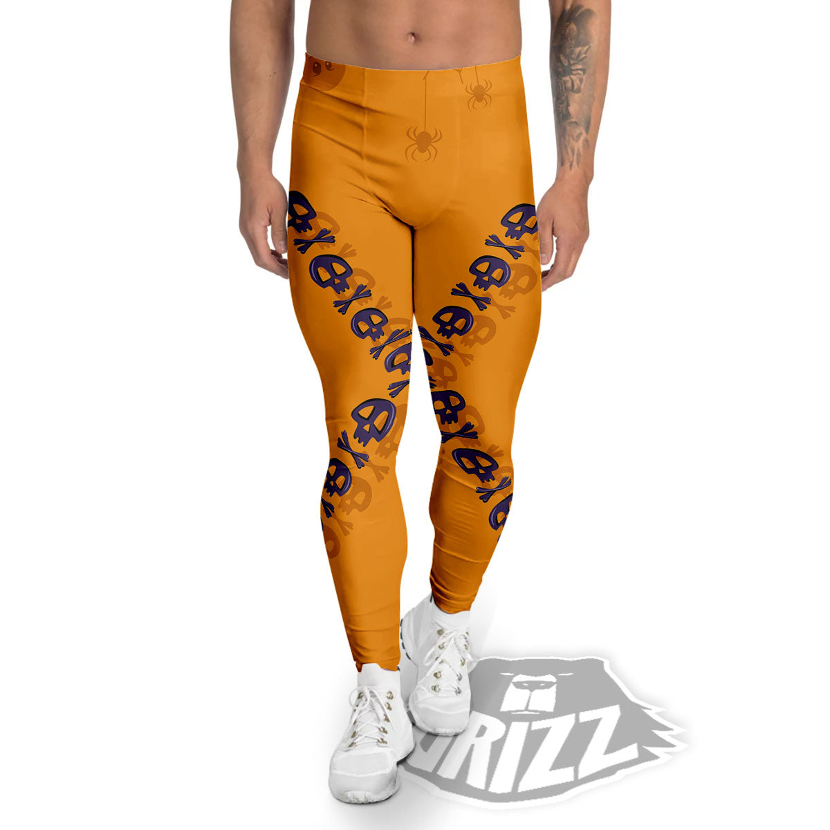 X Halloween Print Men's Leggings-grizzshop