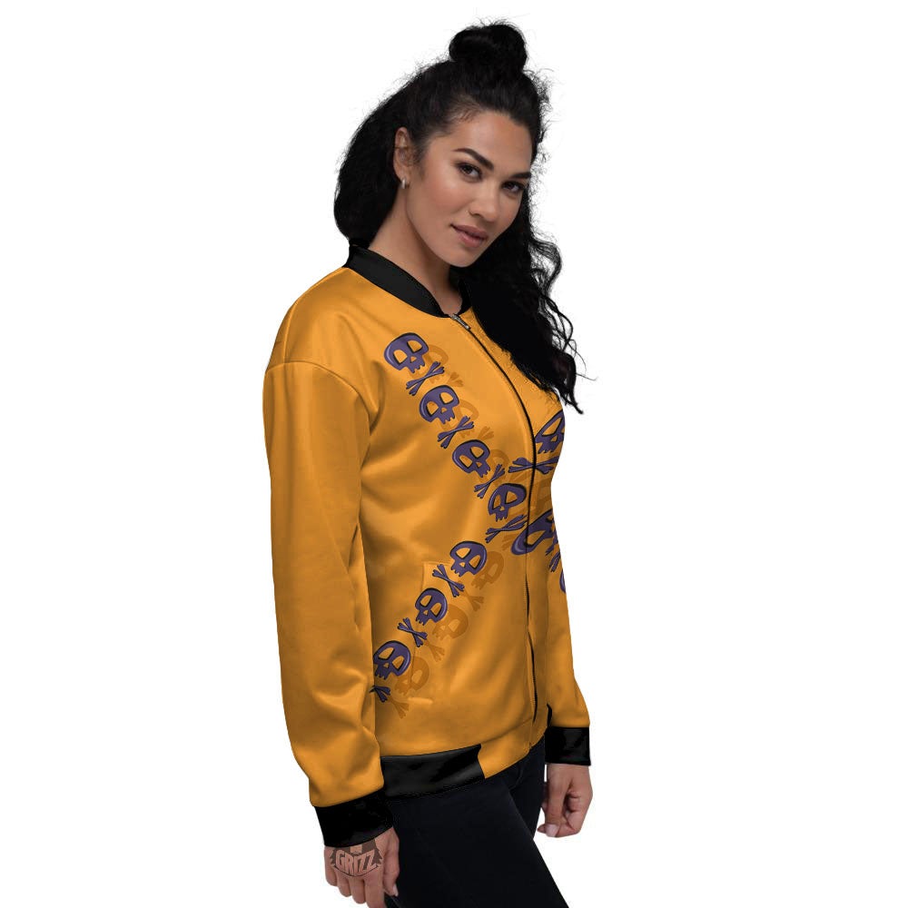 X Halloween Print Women's Bomber Jacket-grizzshop