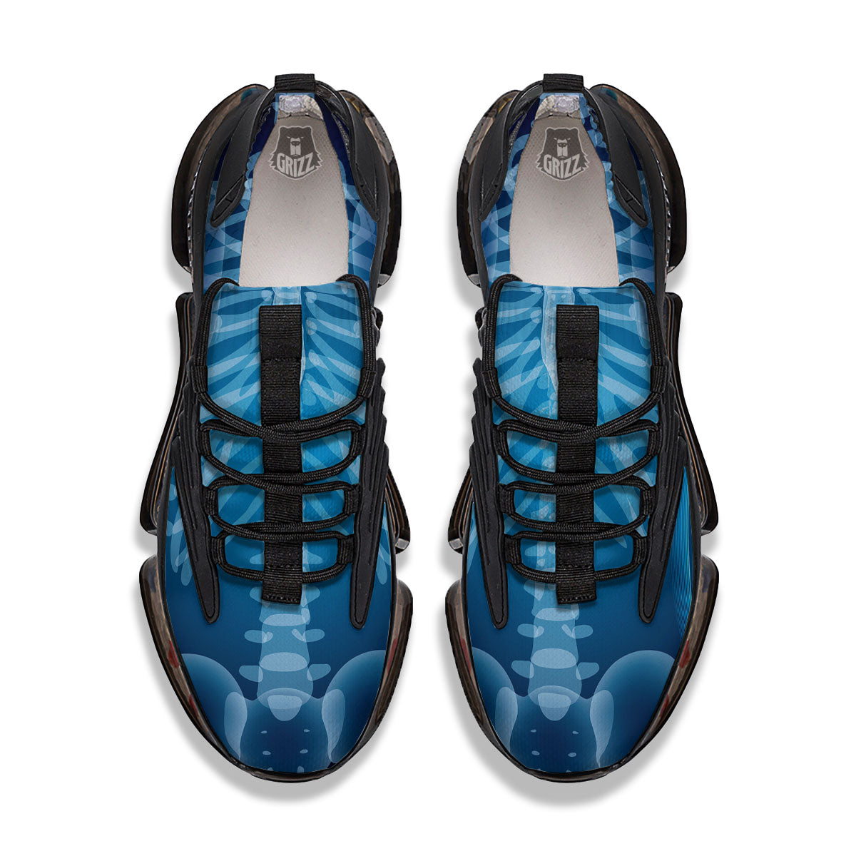 X-Ray Film Radiologist Print Black Gym Shoes-grizzshop