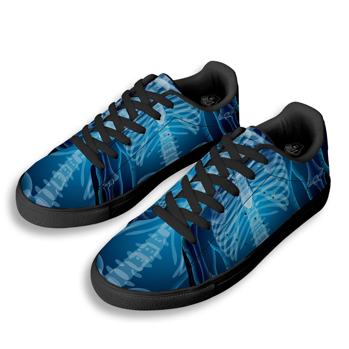 X-Ray Film Radiologist Print Black Low Top Sneakers-grizzshop