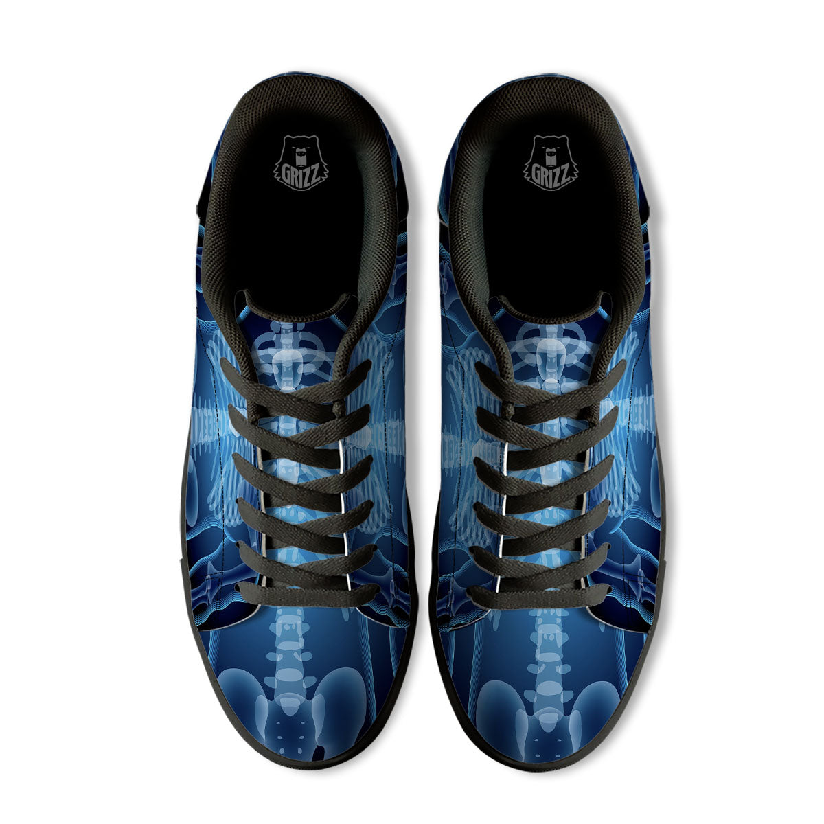 X-Ray Film Radiologist Print Black Low Top Sneakers-grizzshop