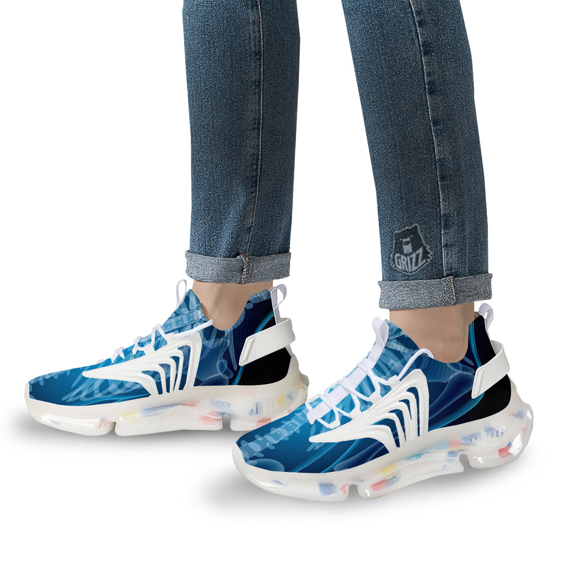 X-Ray Film Radiologist Print White Gym Shoes-grizzshop