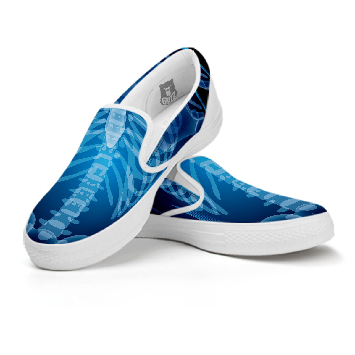 X-Ray Film Radiologist Print White Slip On Shoes-grizzshop