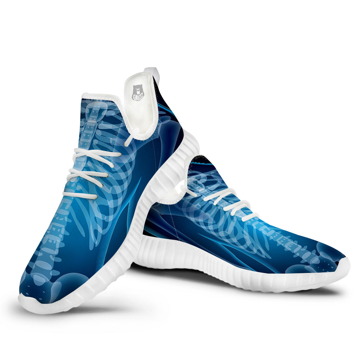 X-Ray Film Radiologist Print White Walking Shoes-grizzshop
