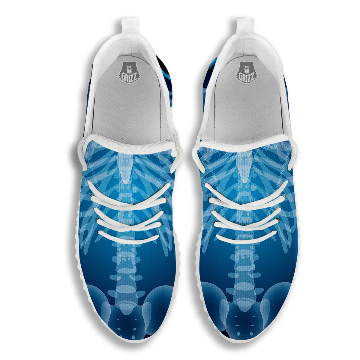 X-Ray Film Radiologist Print White Walking Shoes-grizzshop