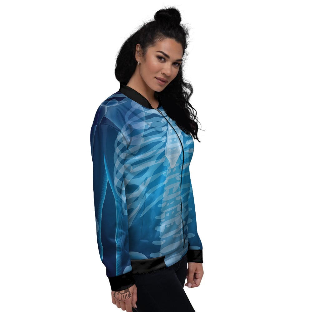 X-Ray Film Radiologist Print Women's Bomber Jacket-grizzshop