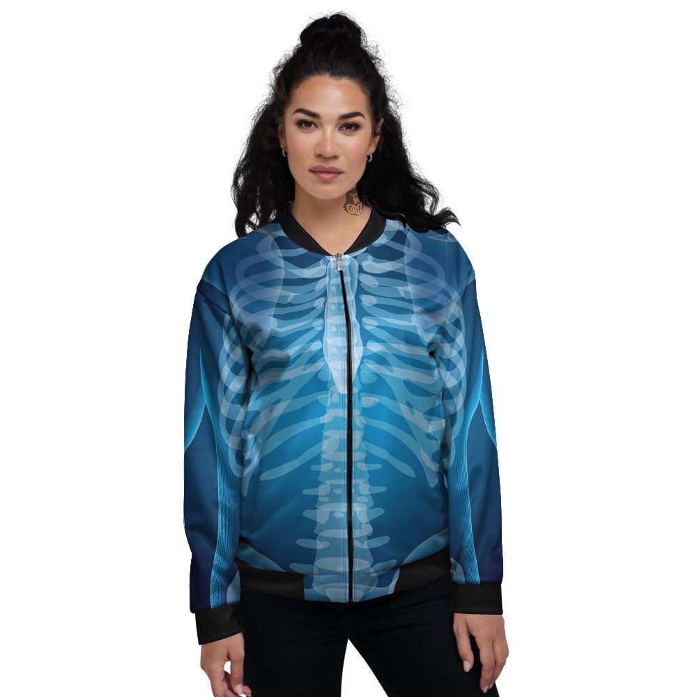 X-Ray Film Radiologist Print Women's Bomber Jacket-grizzshop