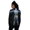 X-Ray Human Skeleton Print Women's Bomber Jacket-grizzshop