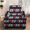 XOXO Valentine's Day Print Pattern Armchair Slipcover-grizzshop