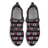 XOXO Valentine's Day Print Pattern Black Walking Shoes-grizzshop