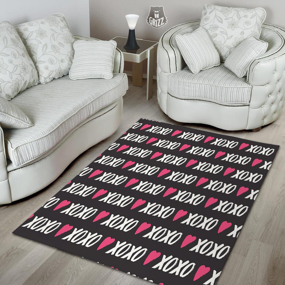 XOXO Valentine's Day Print Pattern Floor Mat-grizzshop