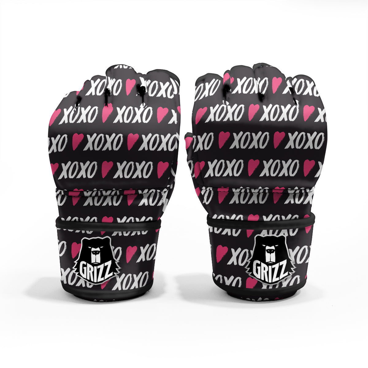 XOXO Valentine's Day Print Pattern MMA Gloves-grizzshop