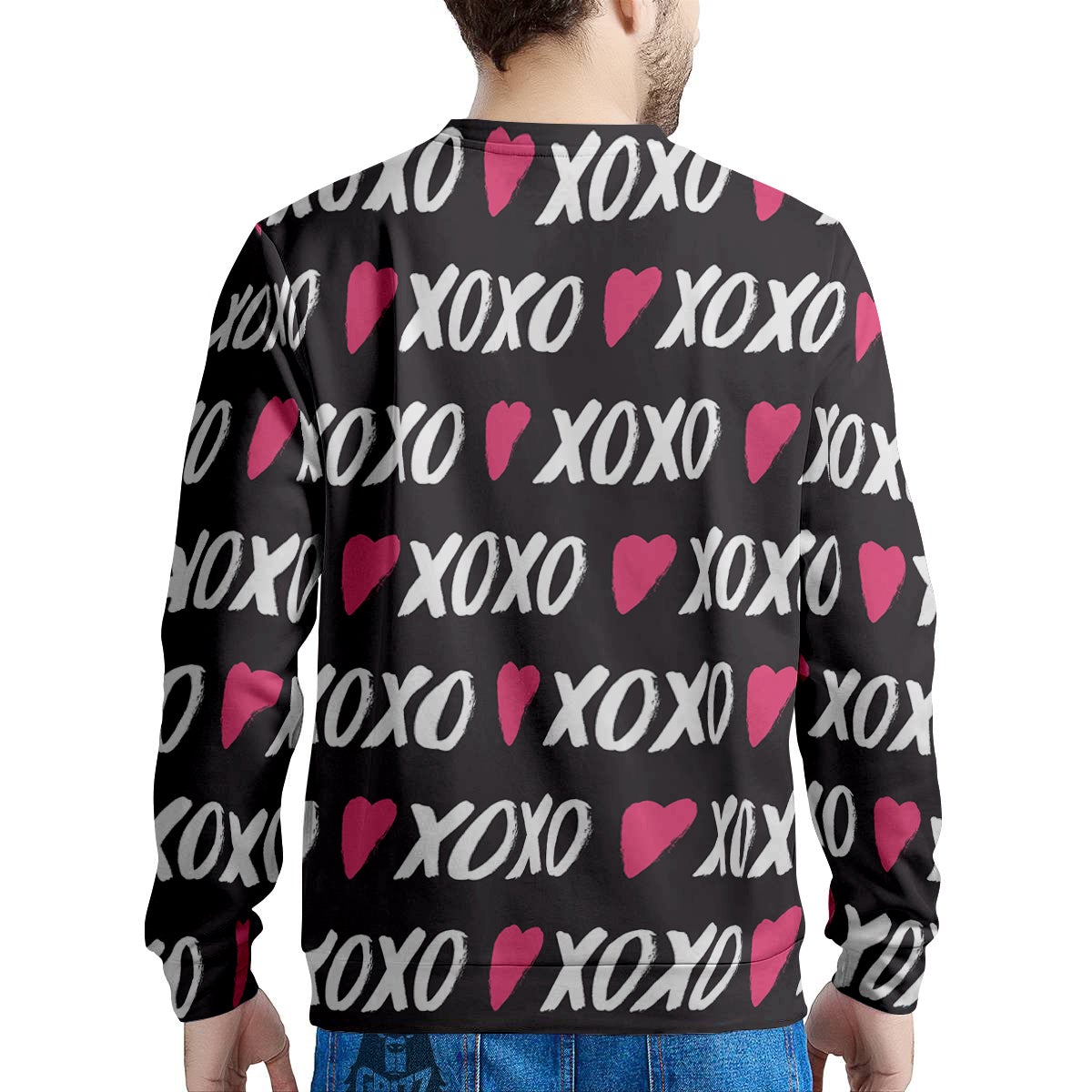 XOXO Valentine's Day Print Pattern Men's Sweatshirt-grizzshop