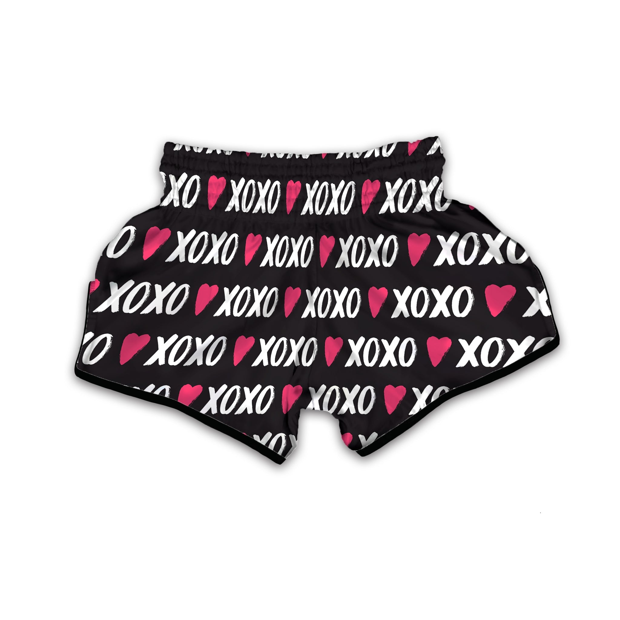 XOXO Valentine's Day Print Pattern Muay Thai Boxing Shorts-grizzshop