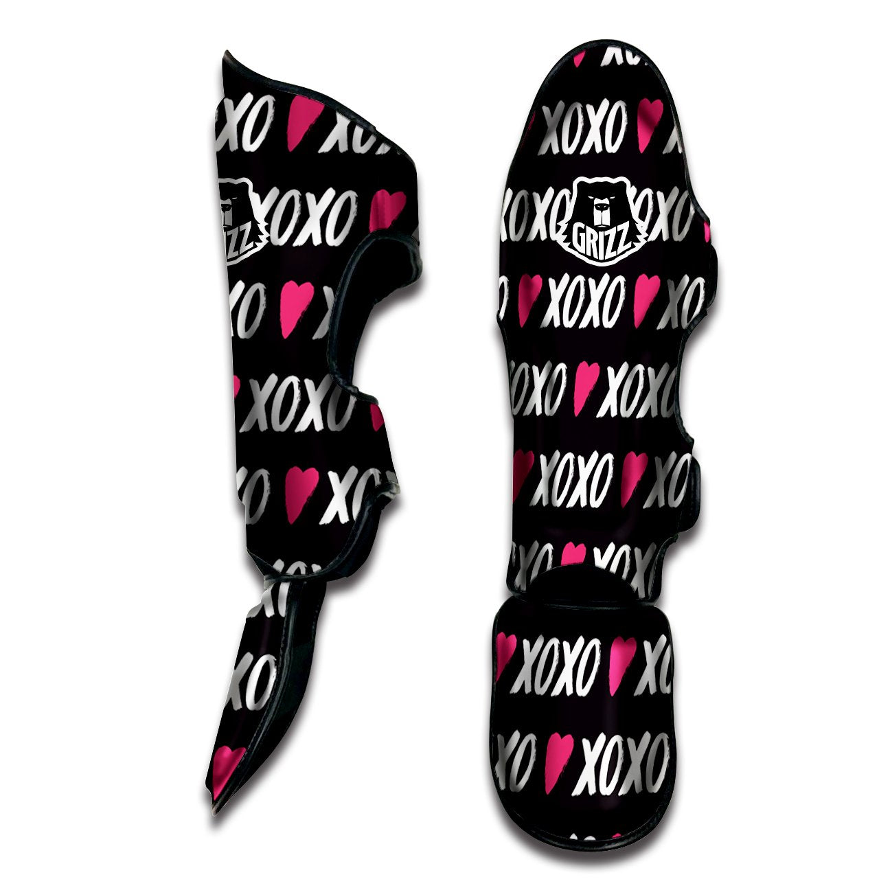 XOXO Valentine's Day Print Pattern Muay Thai Shin Guards-grizzshop