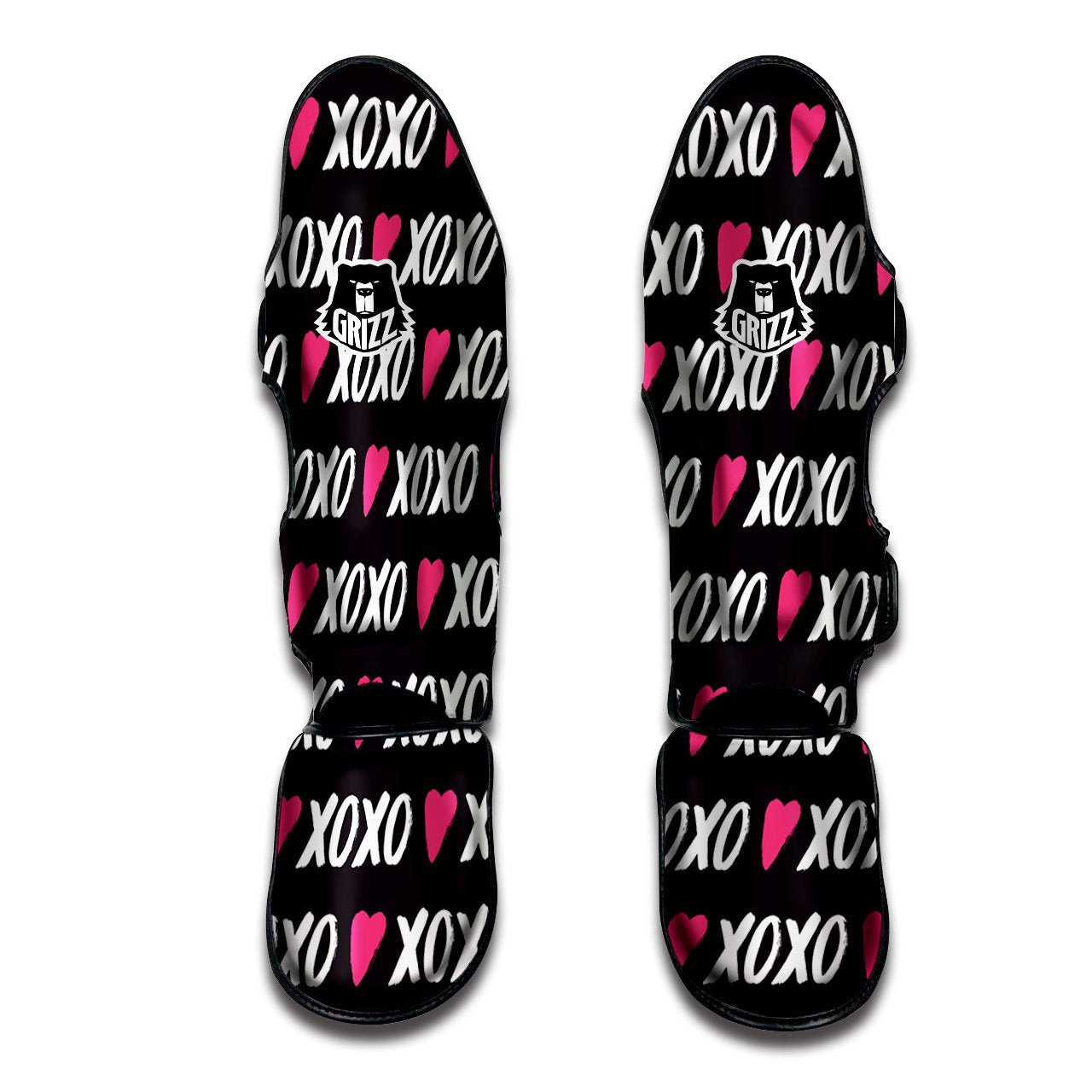 XOXO Valentine's Day Print Pattern Muay Thai Shin Guards-grizzshop