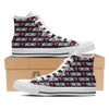 XOXO Valentine's Day Print Pattern White High Top Shoes-grizzshop