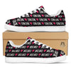 XOXO Valentine's Day Print Pattern White Low Top Sneakers-grizzshop