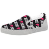 XOXO Valentine's Day Print Pattern White Slip On Shoes-grizzshop