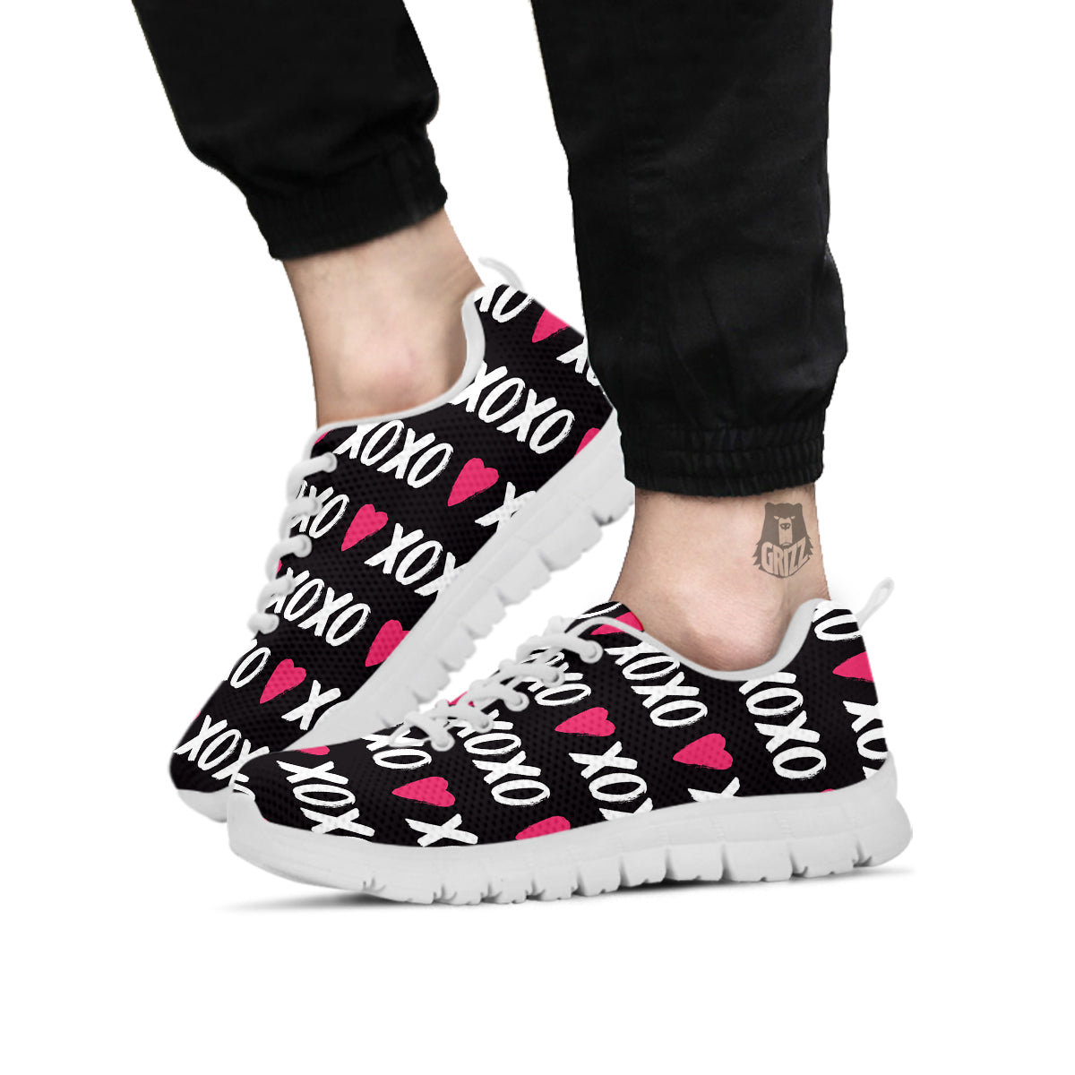 XOXO Valentine's Day Print Pattern White Sneaker-grizzshop