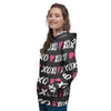 XOXO Valentine's Day Print Pattern Women's Hoodie-grizzshop