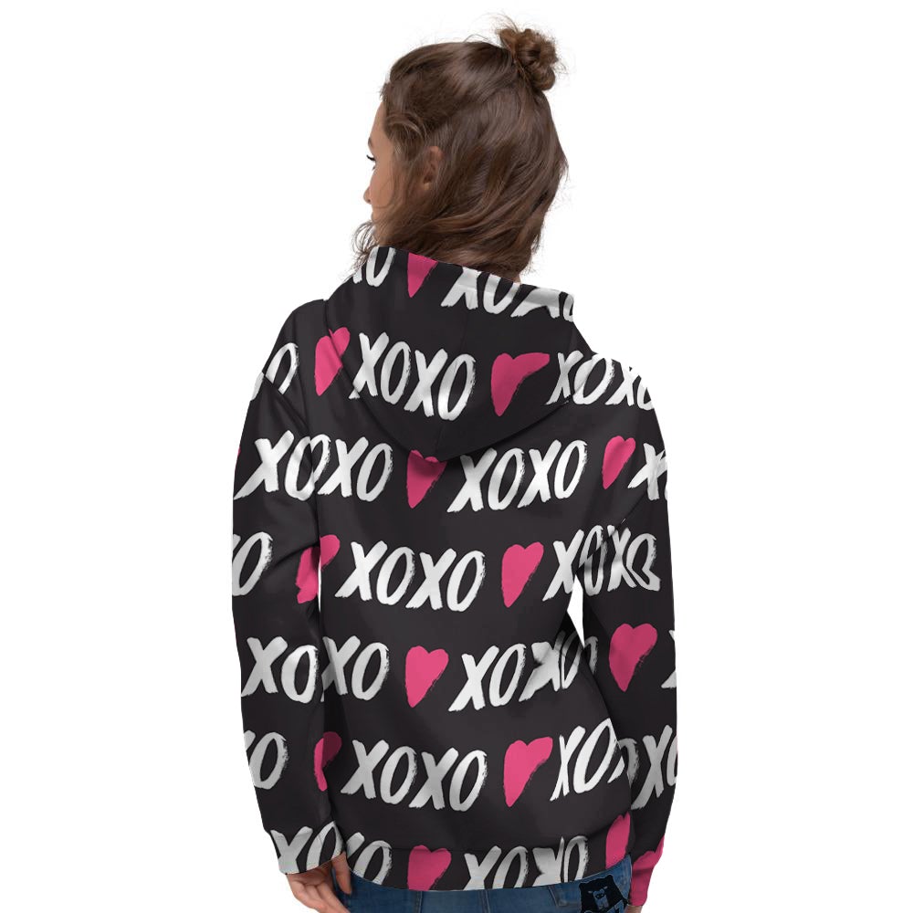 XOXO Valentine's Day Print Pattern Women's Hoodie-grizzshop