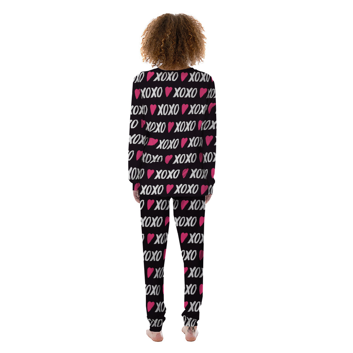 XOXO Valentine's Day Print Pattern Women's Pajamas-grizzshop