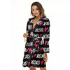 XOXO Valentine's Day Print Pattern Women's Robe-grizzshop