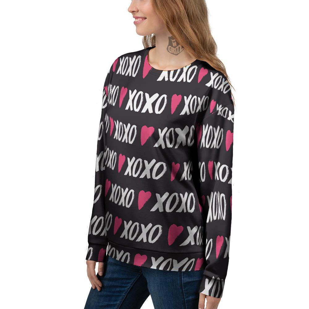 XOXO Valentine's Day Print Pattern Women's Sweatshirt-grizzshop