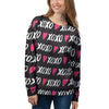 XOXO Valentine's Day Print Pattern Women's Sweatshirt-grizzshop