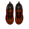 Xmas Plaid Print Pattern Black Sneaker-grizzshop