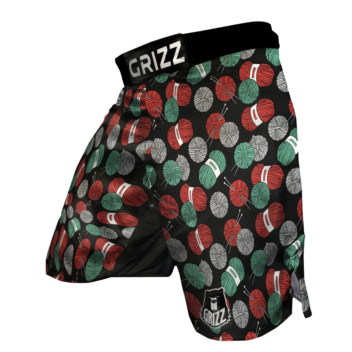 Yarn Knitting Print Pattern MMA Shorts-grizzshop