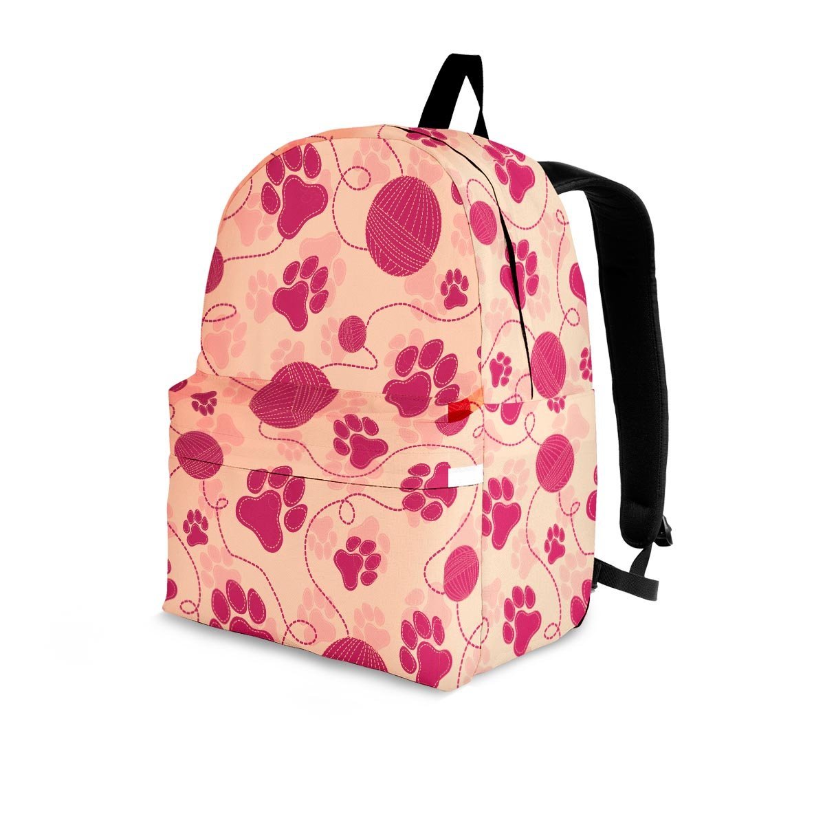 Yarn Paw Print Backpack-grizzshop