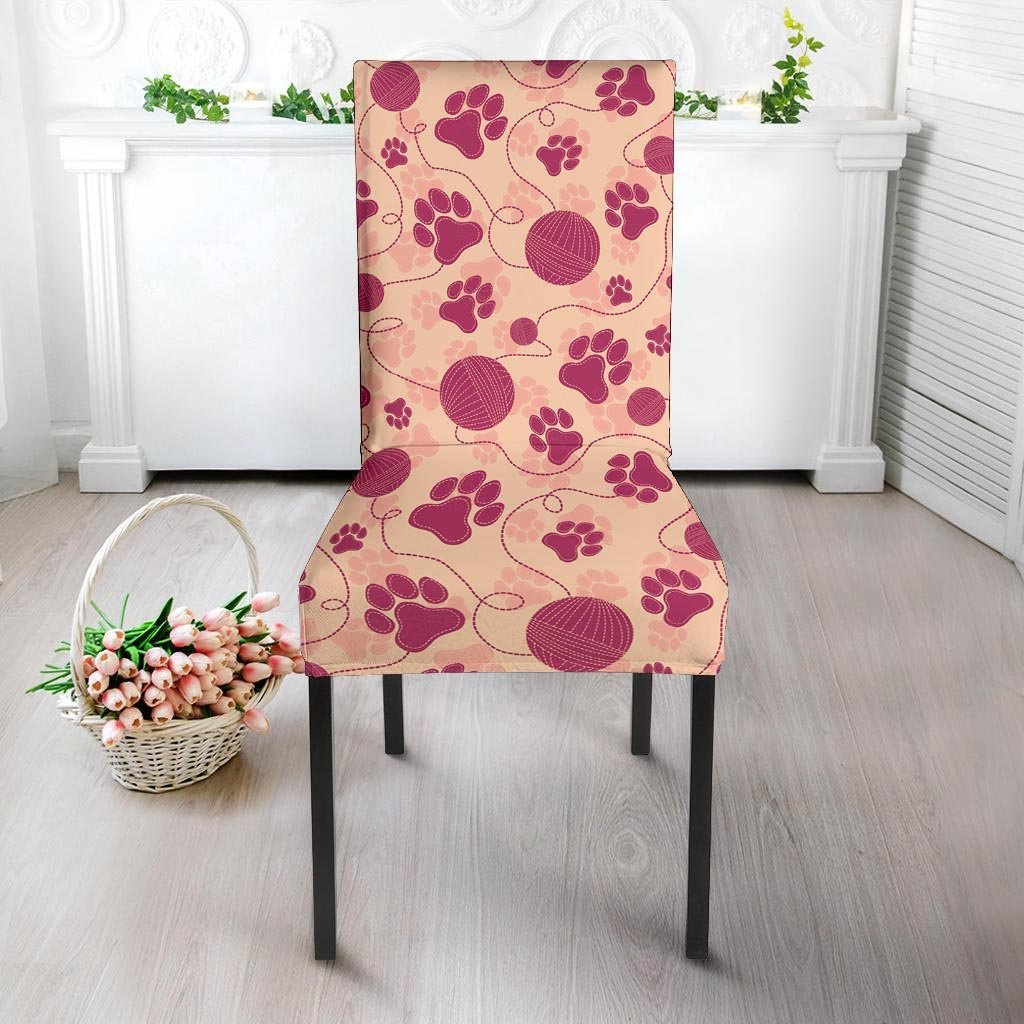 Yarn Paw Print Chair Cover-grizzshop