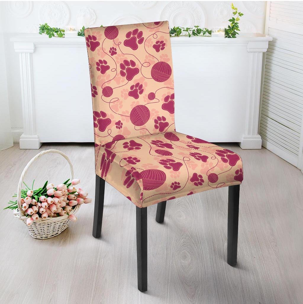 Yarn Paw Print Chair Cover-grizzshop